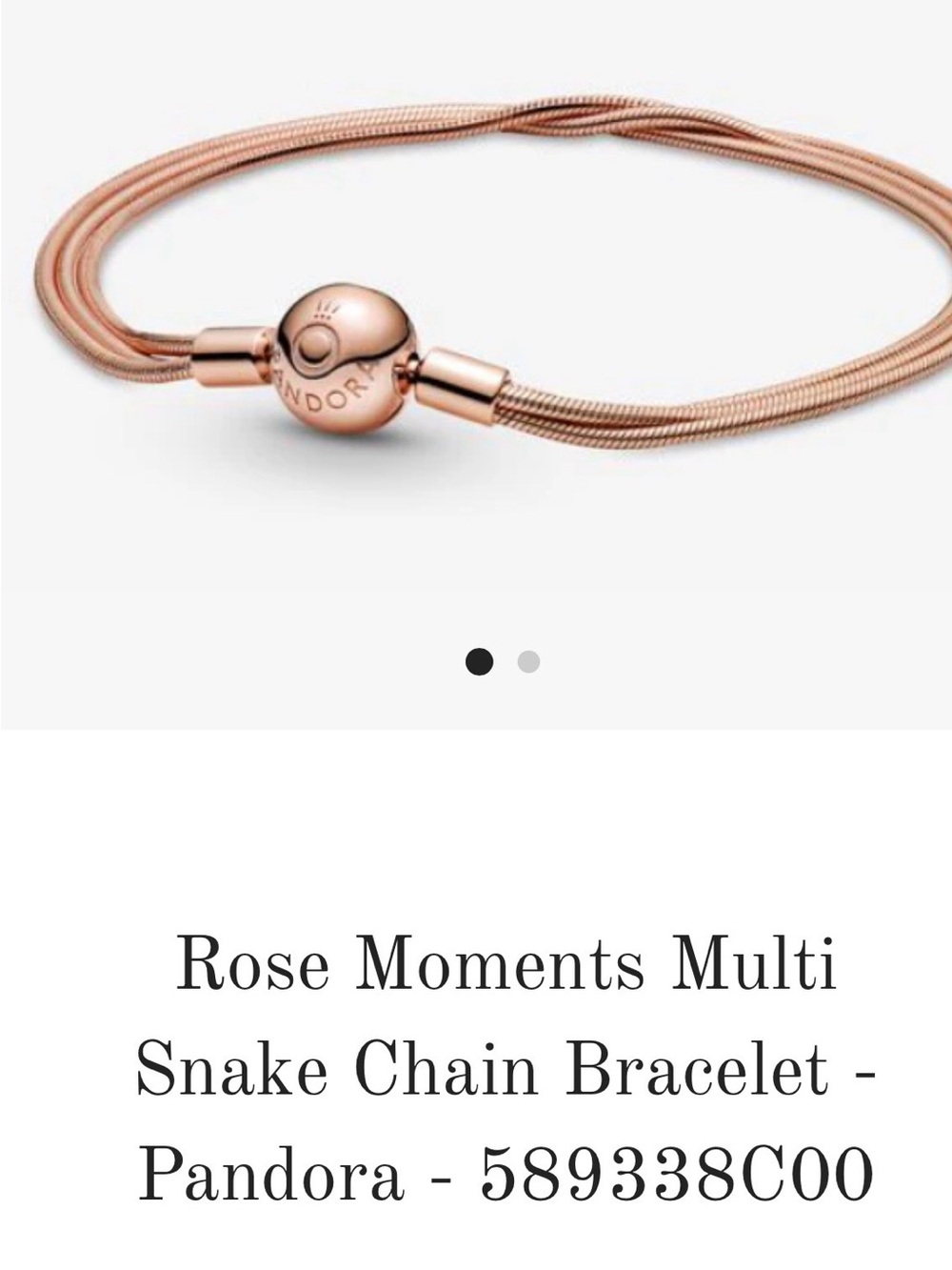 Pandora Rose Gold Multi Snake Chain Bracelet